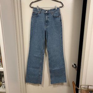 Zara High Waist Wide Leg Full Length Jean